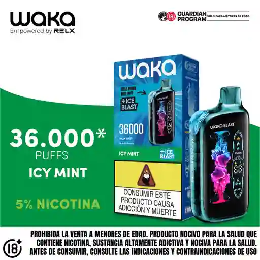 Vape Waka Icy Mint 36000 Puffs 5%