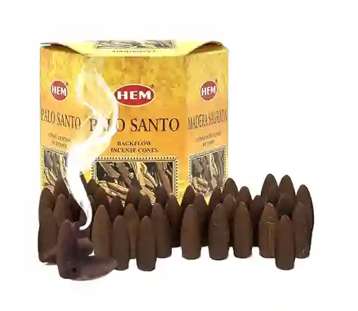 Incienso Cono Reflujo Hem Fragancia Palo Santo Caja 40 Unidades 115g