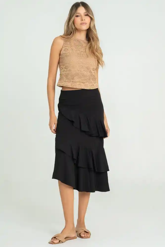 Falda Shlide Color Negro Talla 10