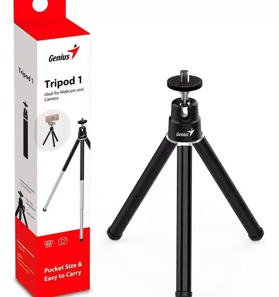 Mini Tripode Ajustable Para Camara Y Webcam Genius