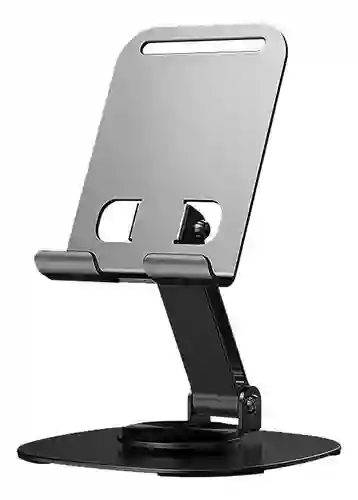 Base Soporte Para Celular Tablet Metalico Con Rotación 360 Oficina Corporativo