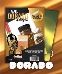 Papel Adhesivo Dorado Imprimible Inkjet X 2 Hojas