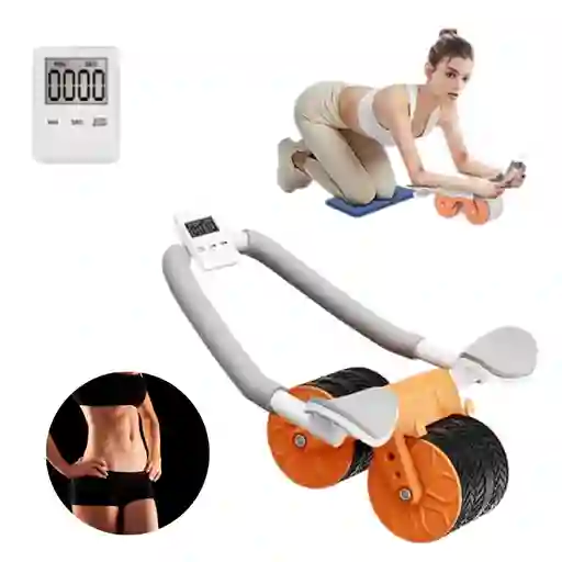 Rueda Abdominal De Rebote Abs Automático Con Soporte Entrenamiento Abdomen