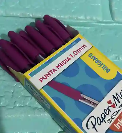Lapicero Fucsia Kilometrico 100 Caja X12 Unidades