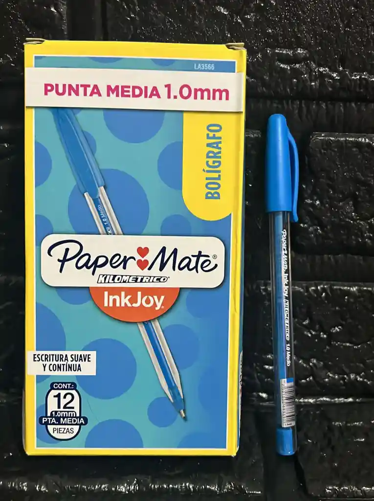 Lapicero Azul Claro Kilometrico 100 Caja X12 Unidades