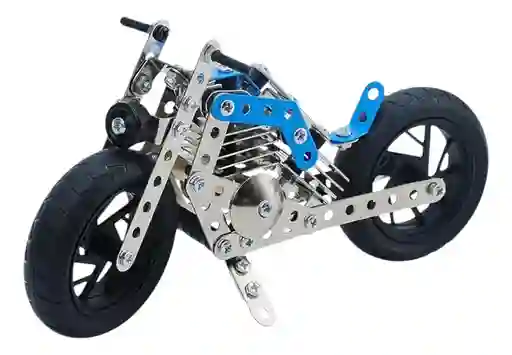 Juego Didáctico De Construcción Moto 140 Piezas Para Niños
