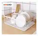 Platero Escurridor Para Cocina Organizador De Loza Práctico Elegante Blanco En Acero Innovo Home