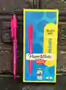 Lapicero Fucsia Retractil Kilometrico Caja X12 Unidades