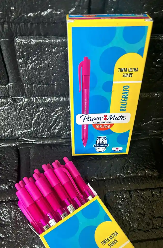 Lapicero Fucsia Retractil Kilometrico Caja X12 Unidades