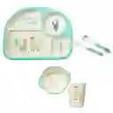 Set Vajilla Platos Cubiertos Llama Bebe Infantil X 5pc