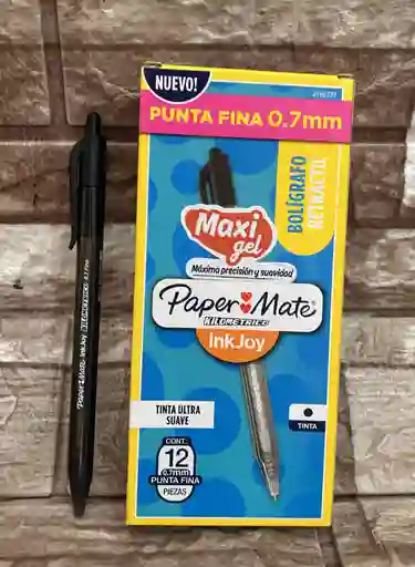 Lapicero Negro Retractil Kilometrico Unidad