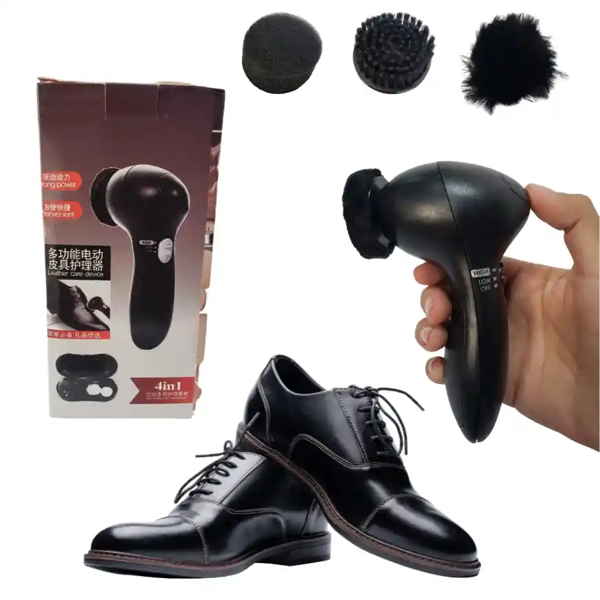 Pulidor Eléctrico De Zapatos, Cepillo De Limpieza Multifuncional, Kit De Brillo De Zapatos