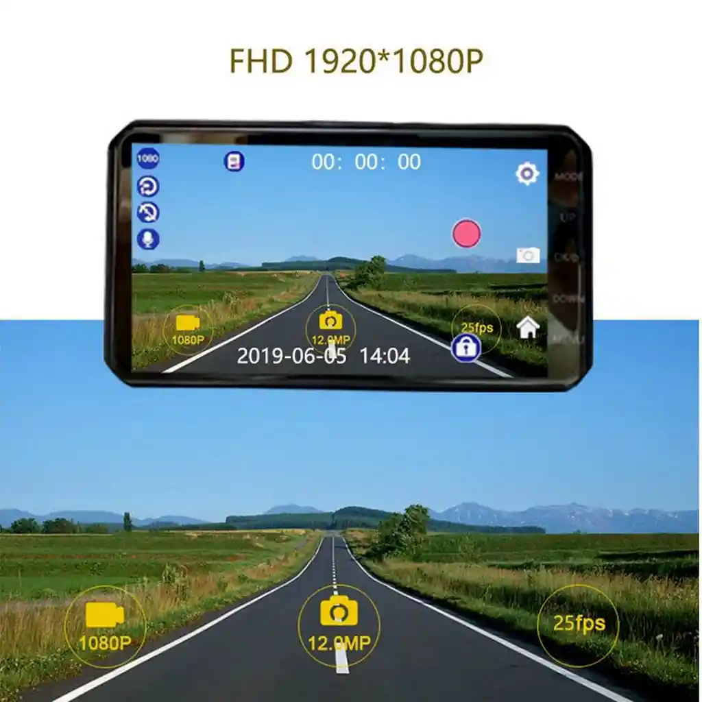 Camara Dual Carro Dvr Pantalla Camara Delantera Y Trasera