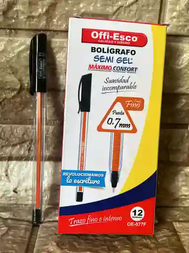 Lapicero Semigel Negro Offi Esco Unidad