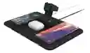 Cargador Base Inalambrica 4 In 1 Mophie Para 4 Dispositivos Color Negro Earbuds Y Apple Watch