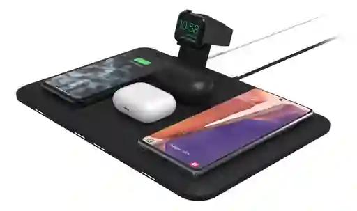Cargador Base Inalambrica 4 In 1 Mophie Para 4 Dispositivos Color Negro Earbuds Y Apple Watch