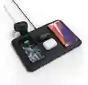 Cargador Base Inalambrica 4 In 1 Mophie Para 4 Dispositivos Color Negro Earbuds Y Apple Watch