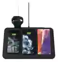 Cargador Base Inalambrica 4 In 1 Mophie Para 4 Dispositivos Color Negro Earbuds Y Apple Watch