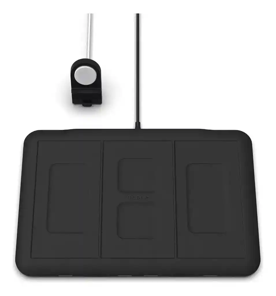 Cargador Base Inalambrica 4 In 1 Mophie Para 4 Dispositivos Color Negro Earbuds Y Apple Watch