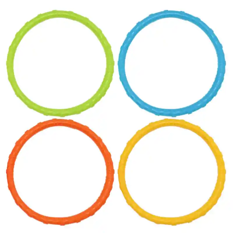 4 Anillos Flexibles De Agua Infantil Anillos De Buceo Para Piscina