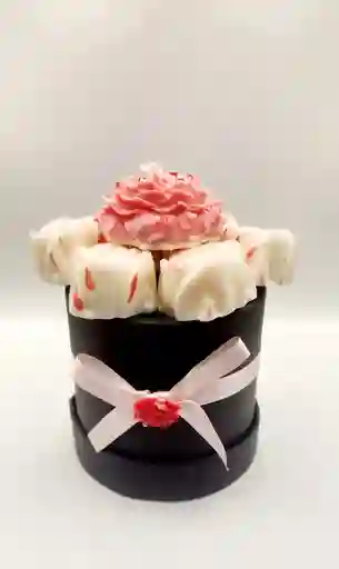 Bouquet Rosas Blancas Salpicadas