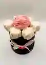 Bouquet Rosas Blancas Salpicadas