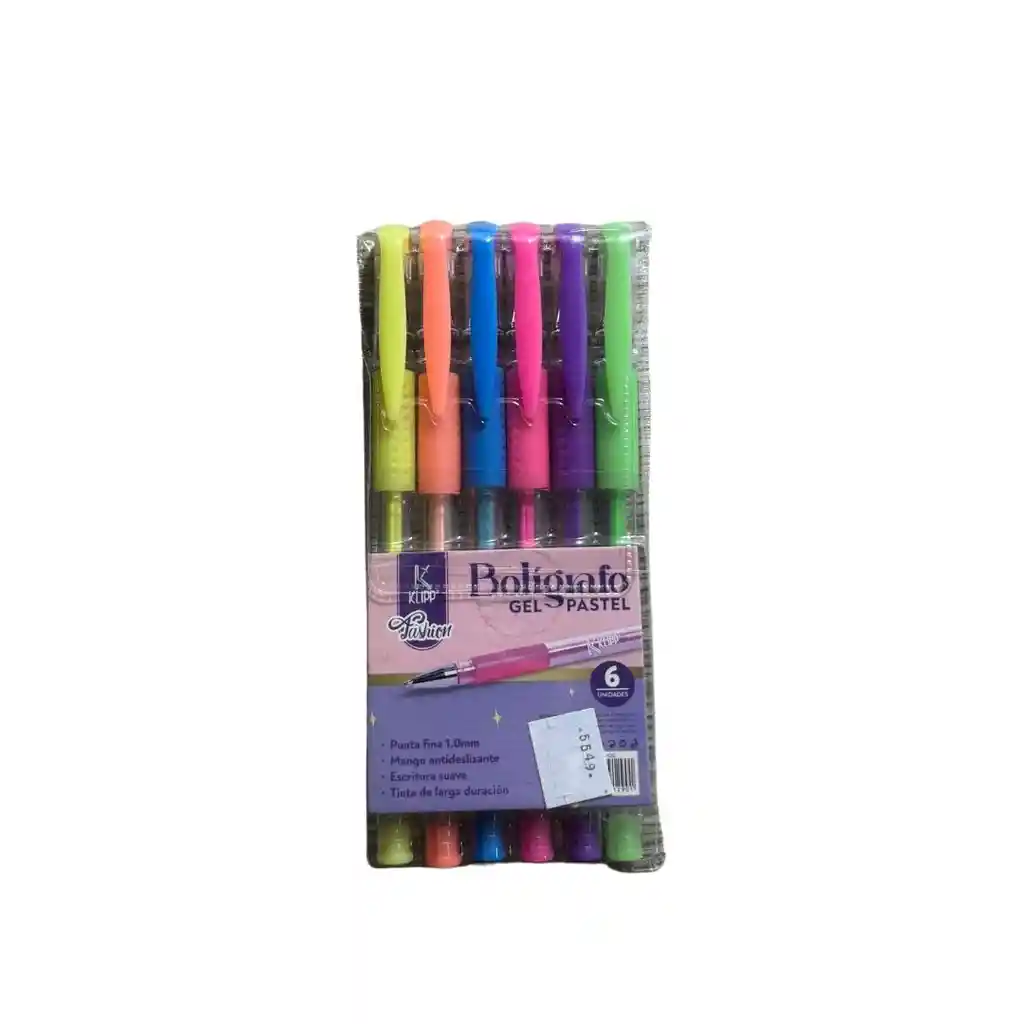 Boligrafo Tp Gel Neon Y Pastel *6 Klipp