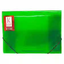 Carpeta De Seguridad Con Caucho Verde