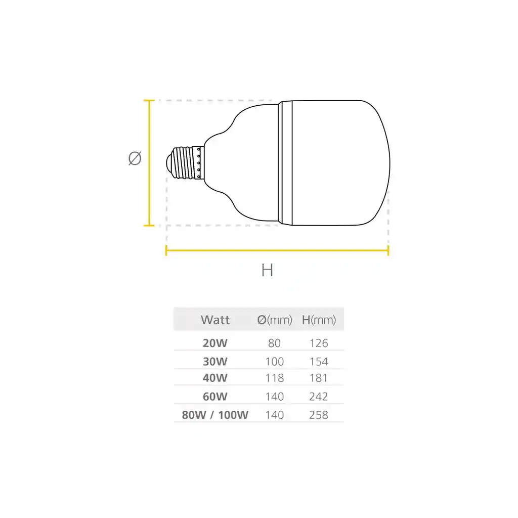 Bombillo Toledo Led 30w Luz Blanca