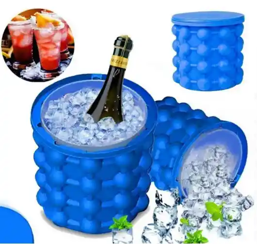 Molde Siliconado Para Cubos De Hielo Cubeta Portátil
