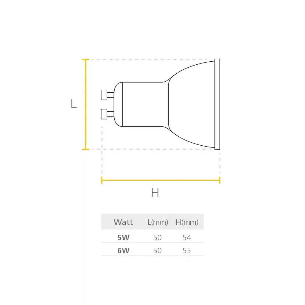 Reflector 6w Luz Blanca Sylvania