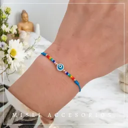 Set Pulseras 7 Chakras Y Ojo Turco Para Compartir - Manillas De Protección