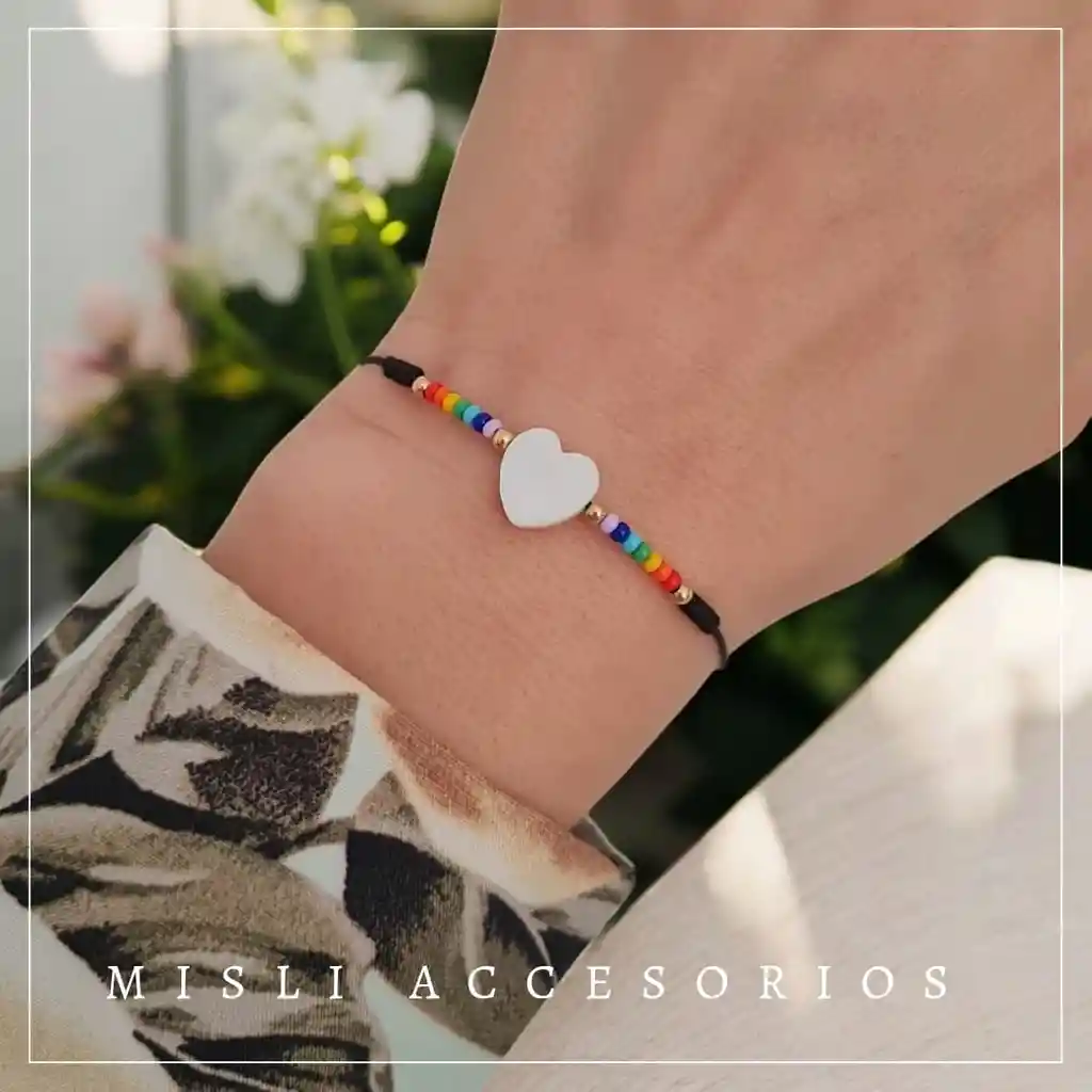 Set Pulseras 7 Chakras Corazón Para Compartir - Manillas De Protección