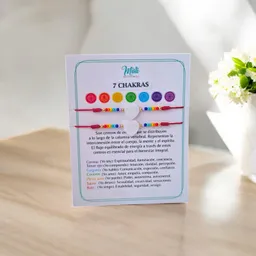 Set Pulseras 7 Chakras Corazón Para Compartir - Manillas De Protección