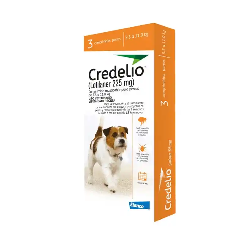 Credelio 3 Tab 5,5 A 11 Kg (naranja)