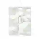 Cobija Ovejera Gris Estampado Nubecitas Para Bebé, Hecha En Algodón Transpirable E Hipoalergénico, Afelpado, Material Suave Y Cálido