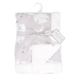 Cobija Ovejera Estampado De Conejito Gris, Manta Suave, Ligera, Cómoda Y Cálida, Ideal Para Recién Nacidos