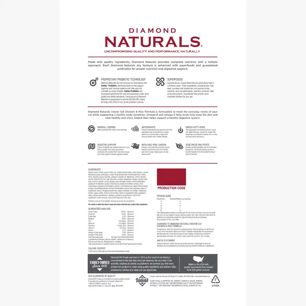 Diamond Naturals Indoor Cat 2.72 Kg