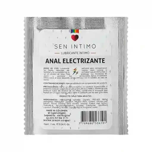 Lubricante Anal Electrizante Sachet Sen 7ml