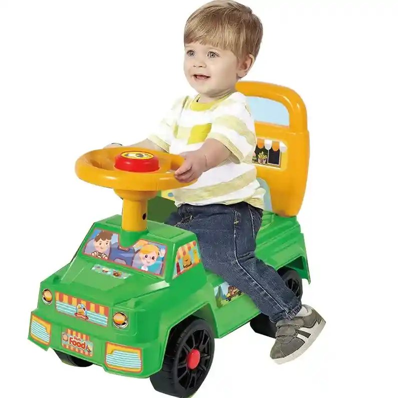Carros Montable Con Timón Motricidad Rojo Para Niños