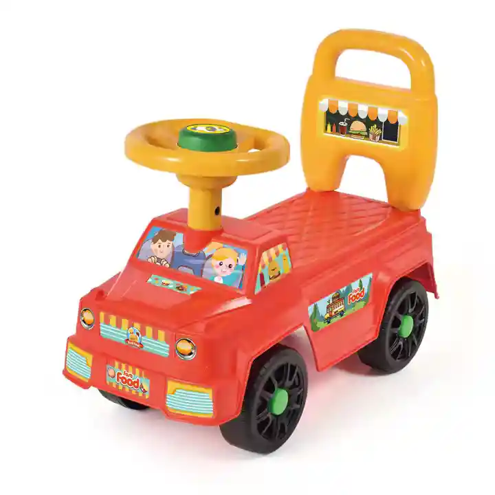 Carros Montable Con Timón Motricidad Rojo Para Niños