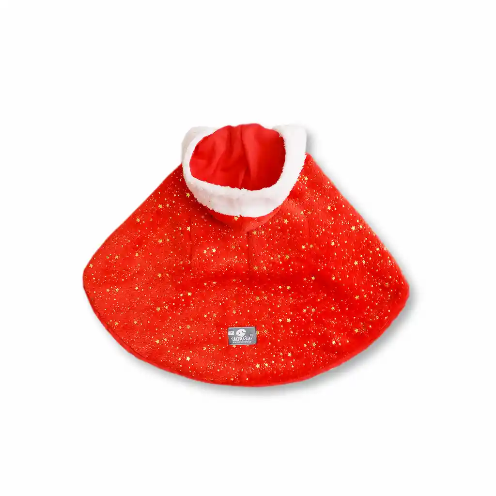 Capa 4xl Roja Estrellas Doradas Navidad