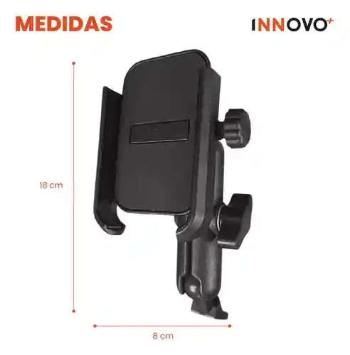 Soporte Celular Para Moto Base Espejo Metalico Alta Calidad Ajustable Innovo