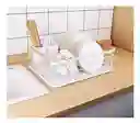 Platero Escurridor Organizador De Loza Basic Home Metalico Con Bandeja Tabla Para Picar Multifuncion