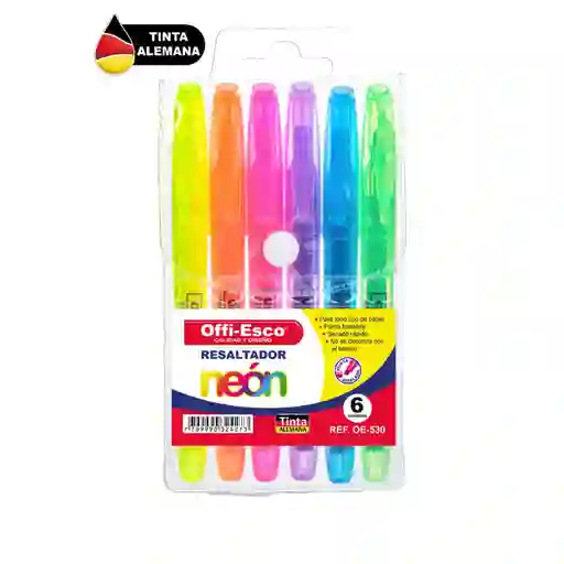 Resaltadores Offi-esco Neon X6