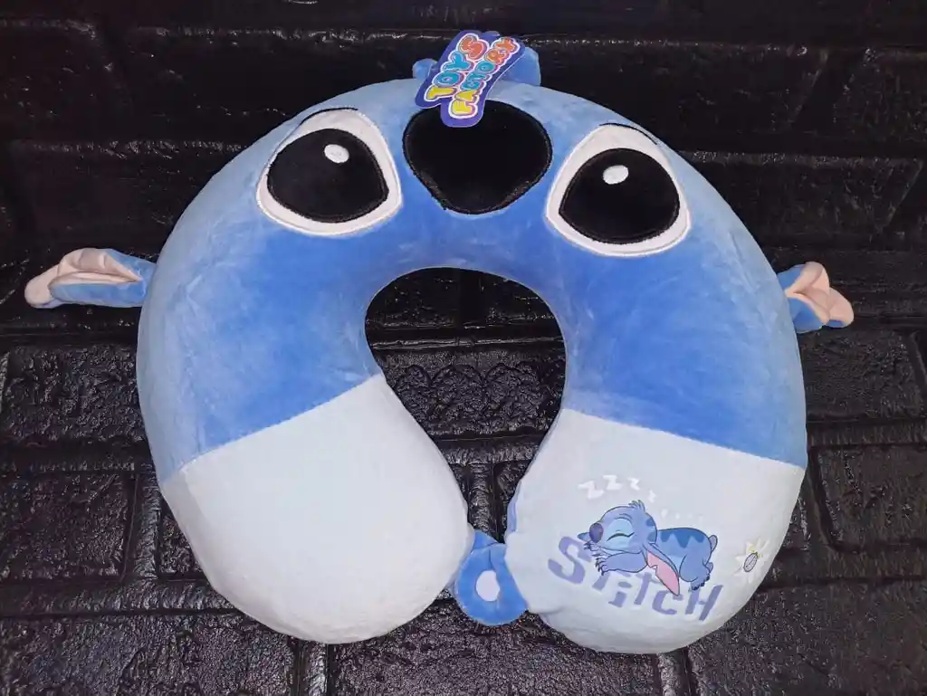 Peluche Cojín Cuello Stich Azul