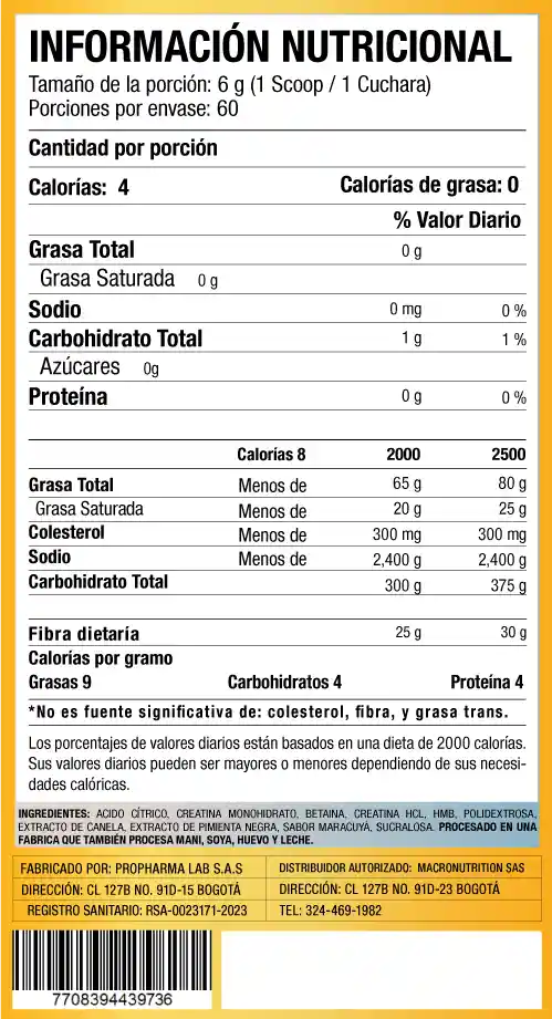 Creatina Cr2 60 Strawberry