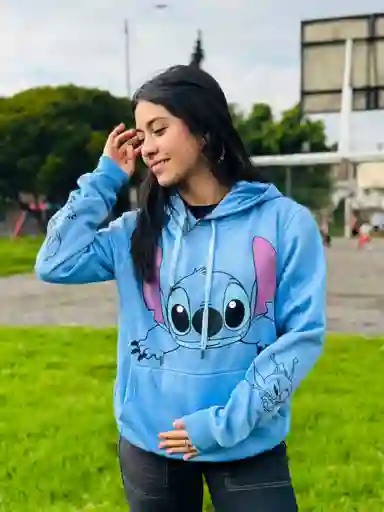 Buzo Unisex Stitch Azul Talla M