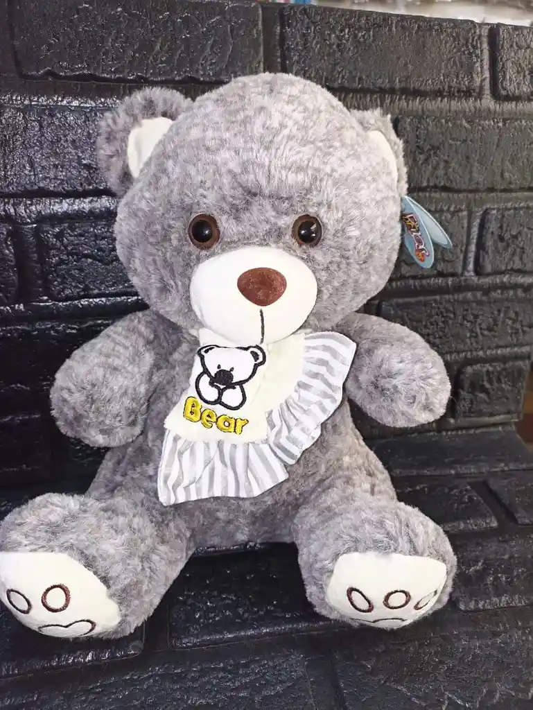 Peluche Oso Gris 37cm