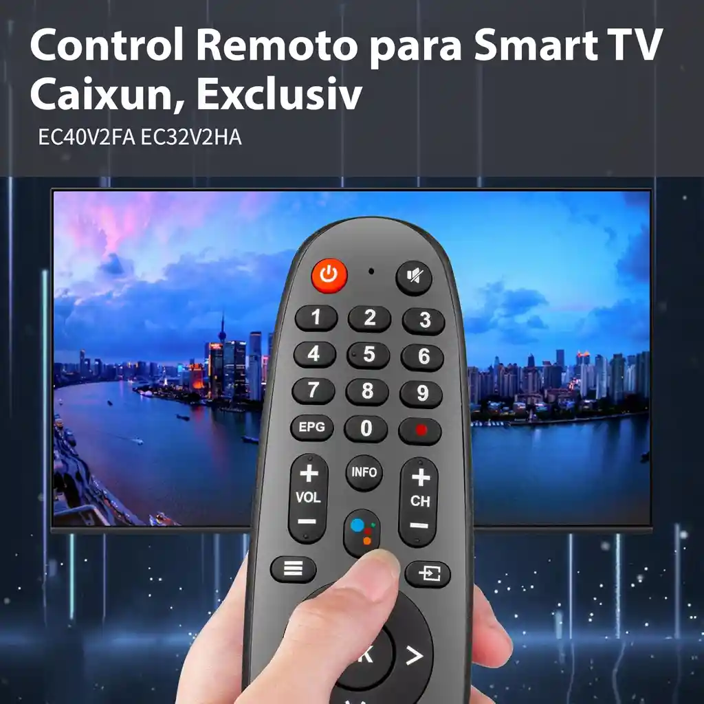Control Remoto Smart Tv Caixun, Exclusive Sin Comando De Voz, Ad1736 Repuesto, Reemplazo